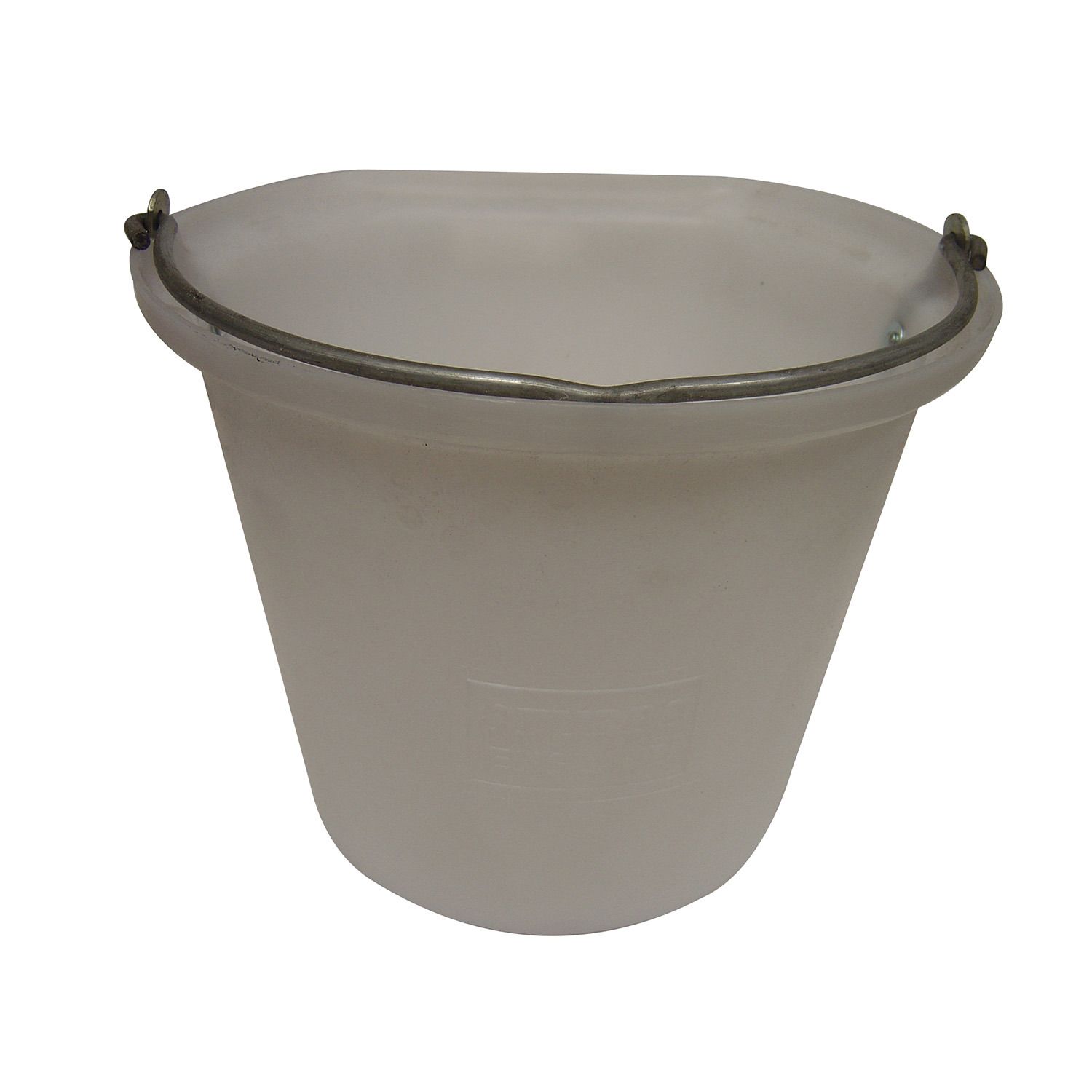 Stubbs Flat Sided Hanging Stable Bucket - Litre White Size 18