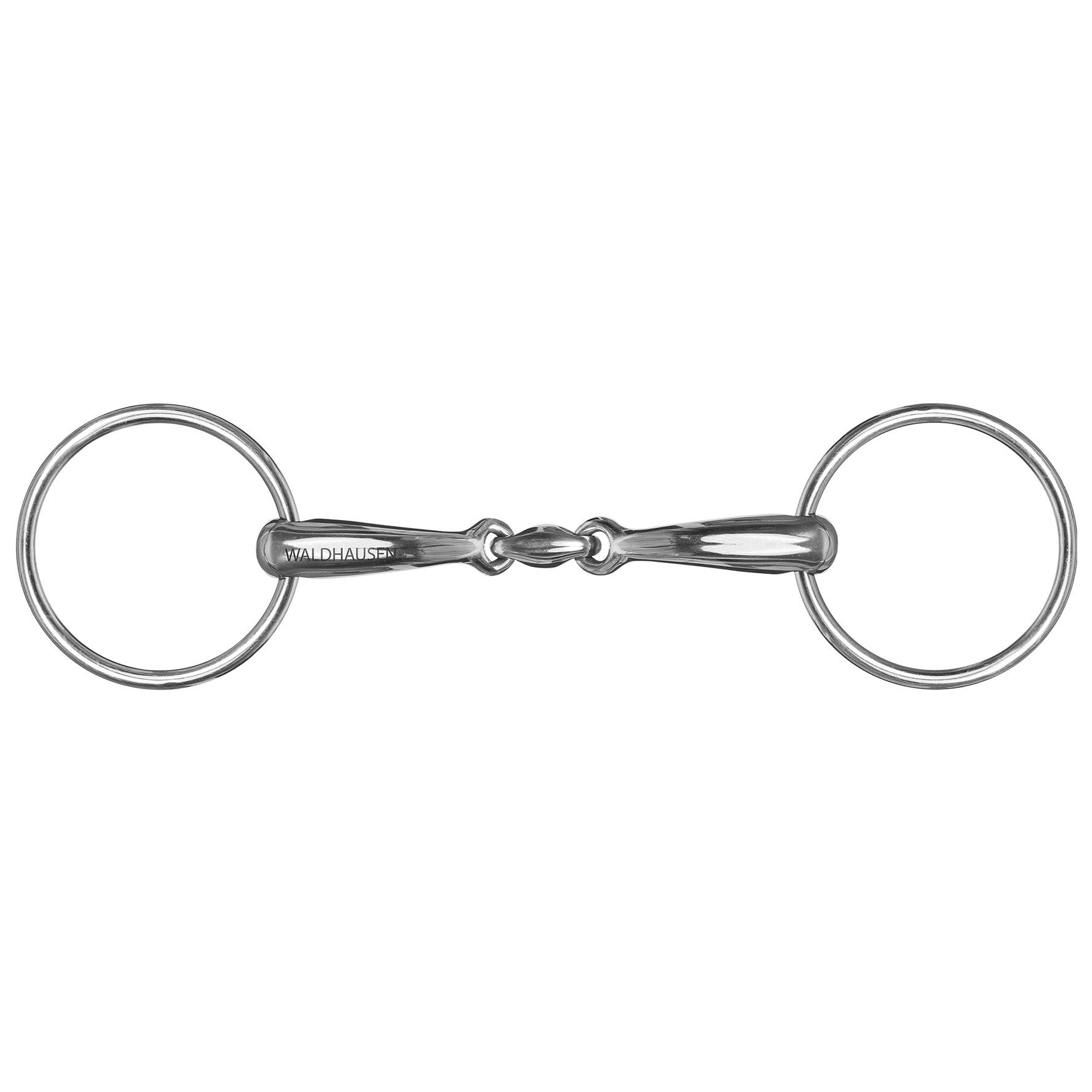 Waldhausen Anatomic Double Jointed Solid Snaffle Bit - 13.5Cm