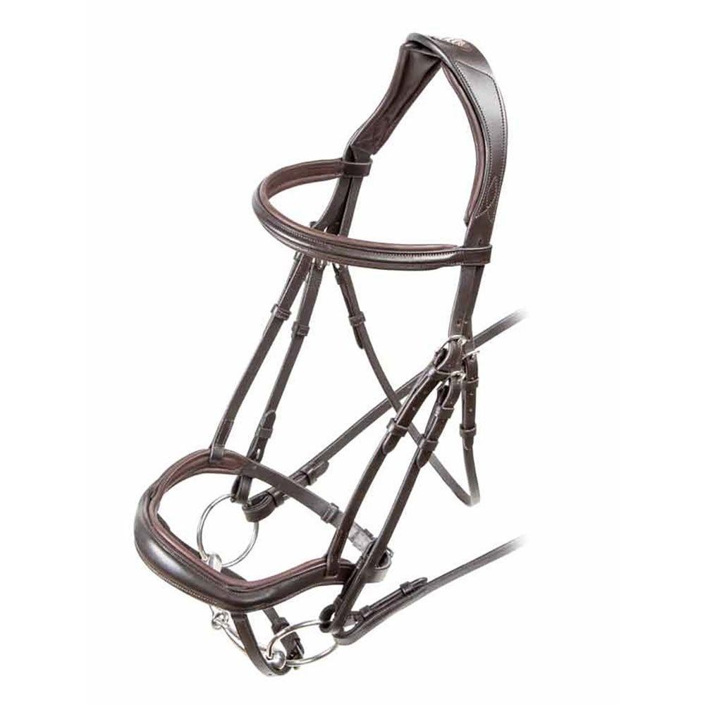 Shires Velociti Ergonomic Cavesson Bridle - Havana - Full