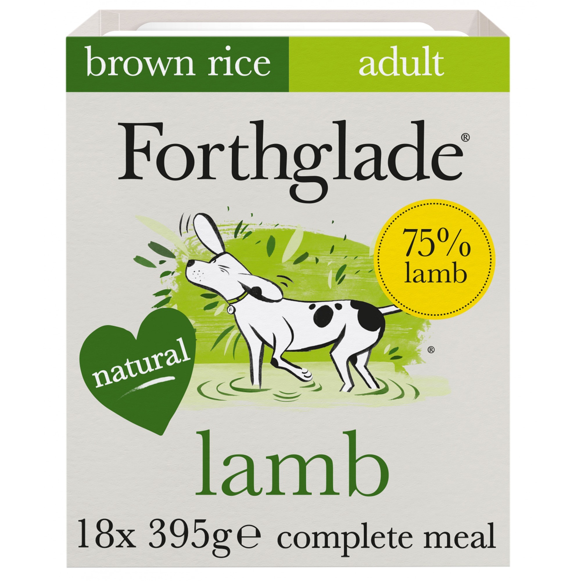 Forthglade Complete Lamb With Rice Dog Food - X 395G Brown Size 18