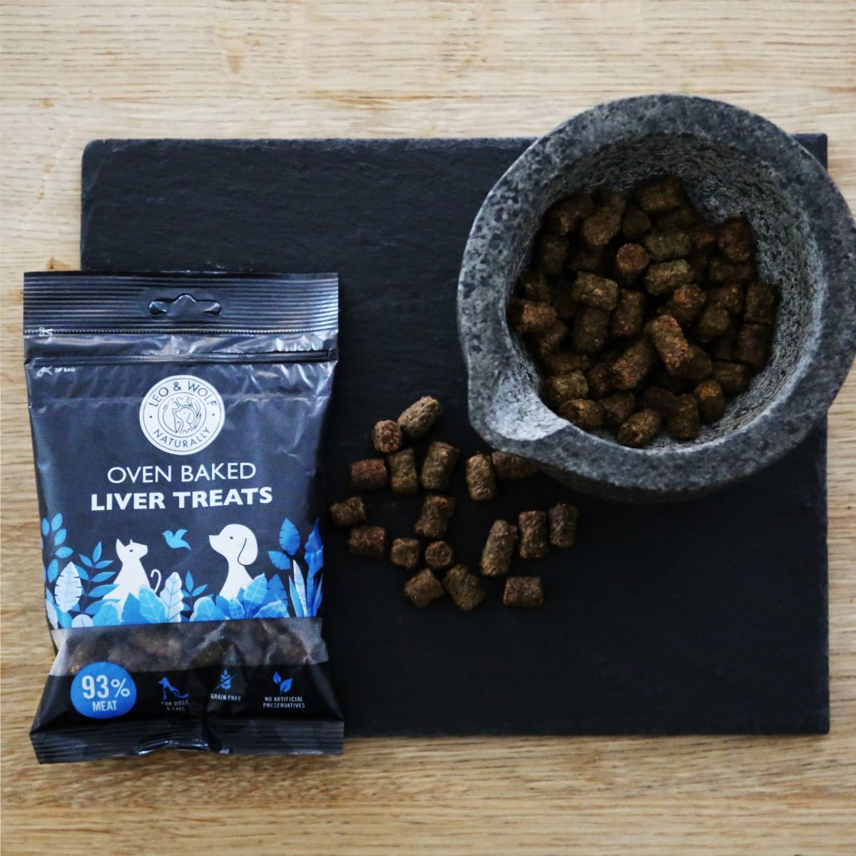 Leo and Wolf Oven Baked Liver Dog Treats - 100g