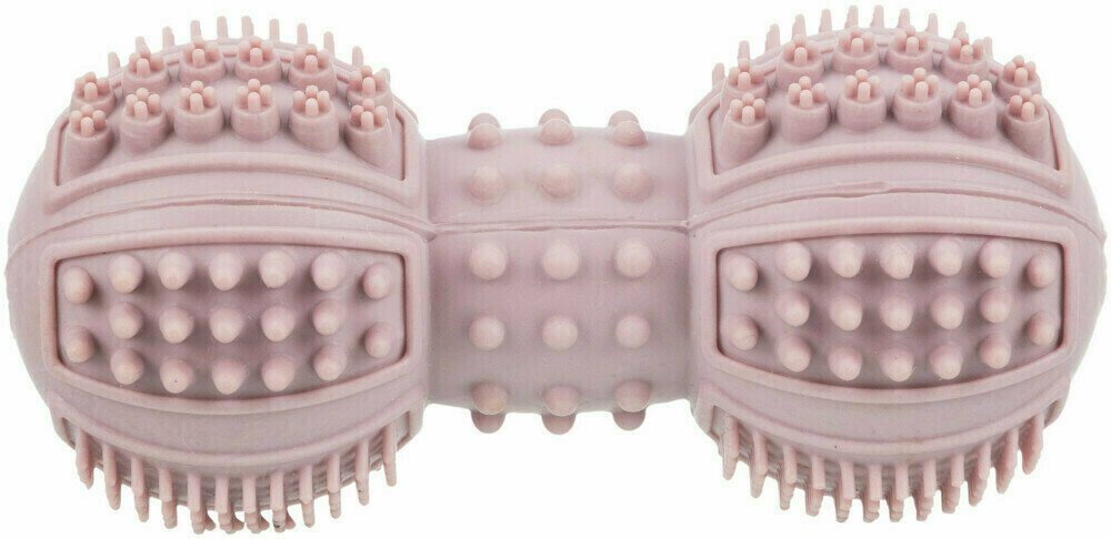 Trixie Junior Natural Rubber Dumbbell Dog Toy - Pink 9Cm
