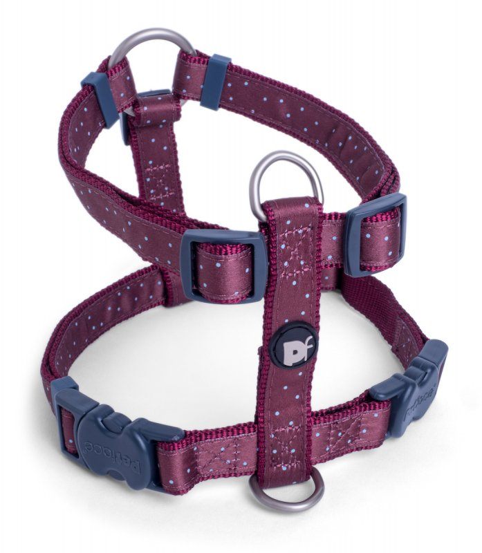 Petface Ox Blood Ditsy Spot Dog Harness - Medium