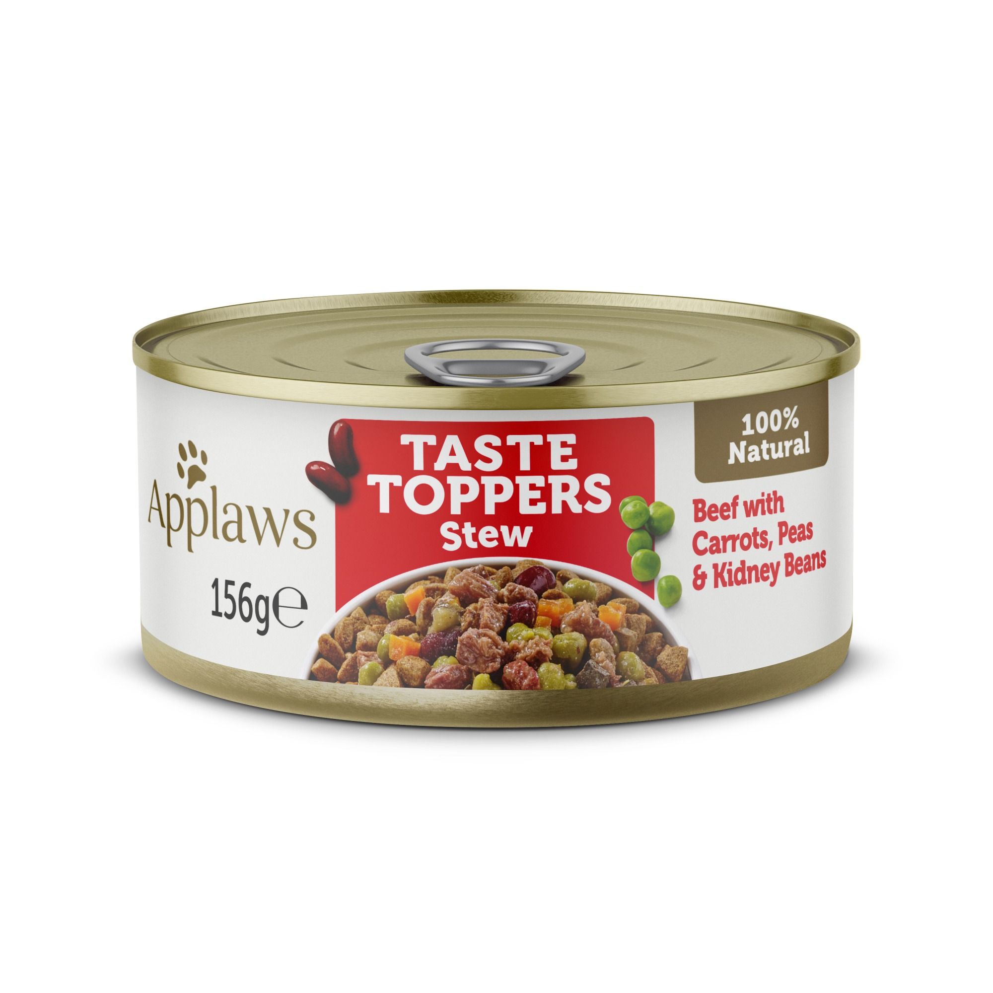 Applaws Taste Toppers Dog Food Tin Beef, Peas and Kidney Beans Stew - 12 x 156g