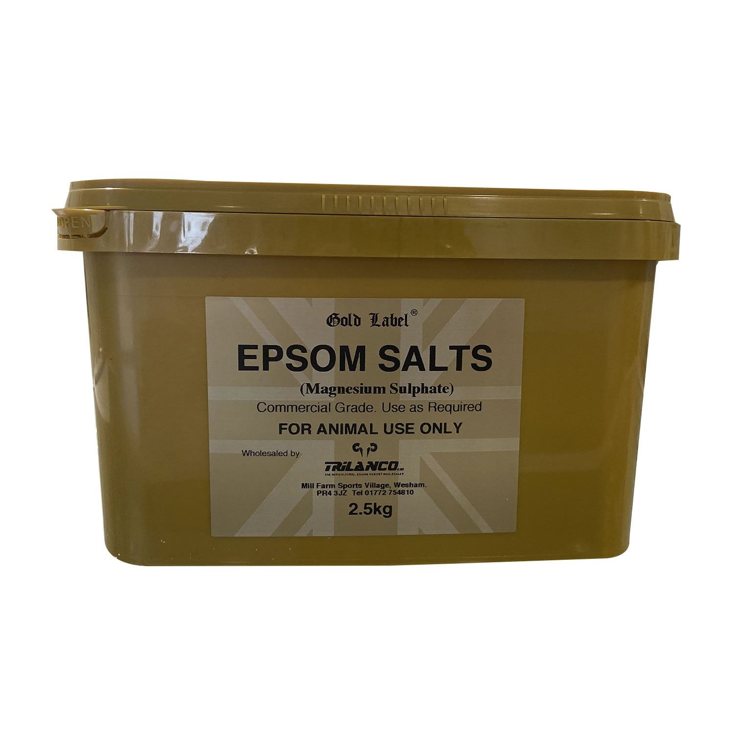 Label Epsom Salts For Horses - Tub Gold 2.5Kg