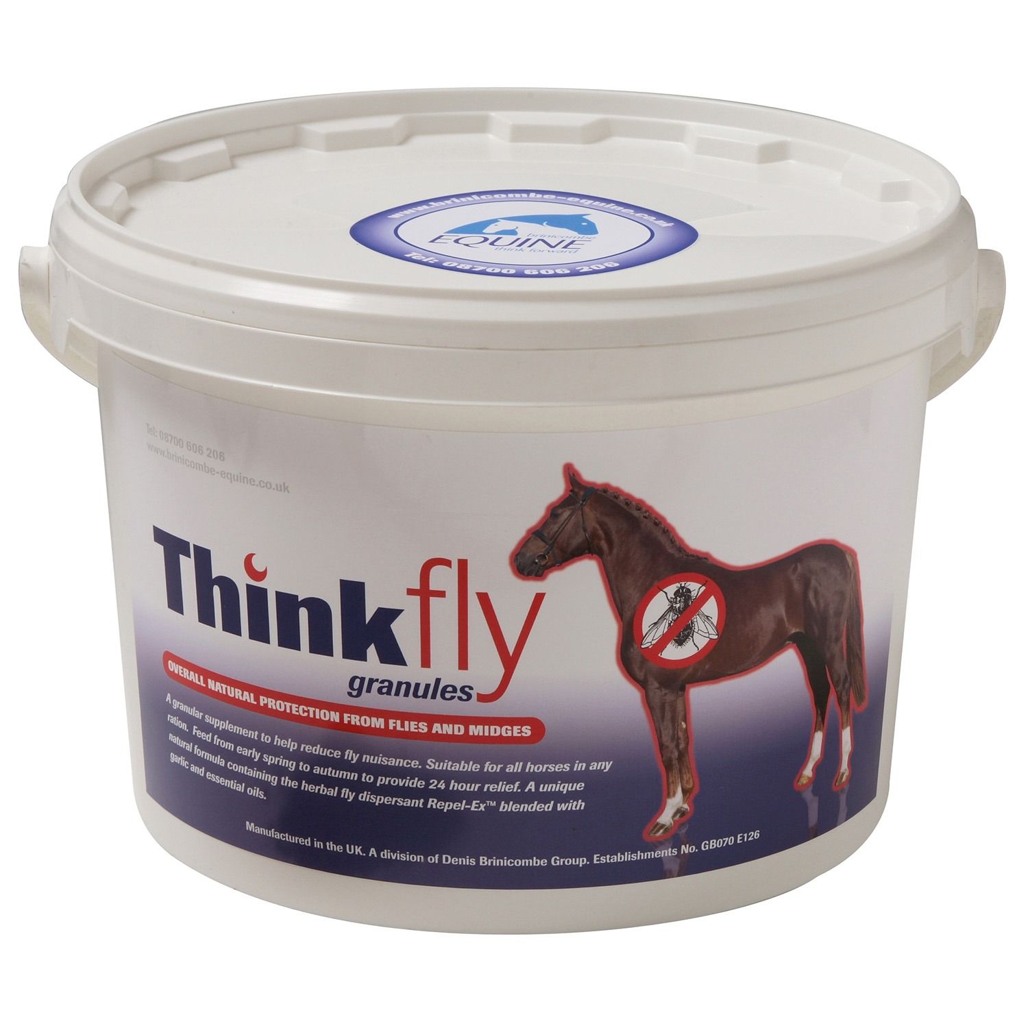 Brinicombe Equine Think Fly For Horses - Granules - Tub 4Kg