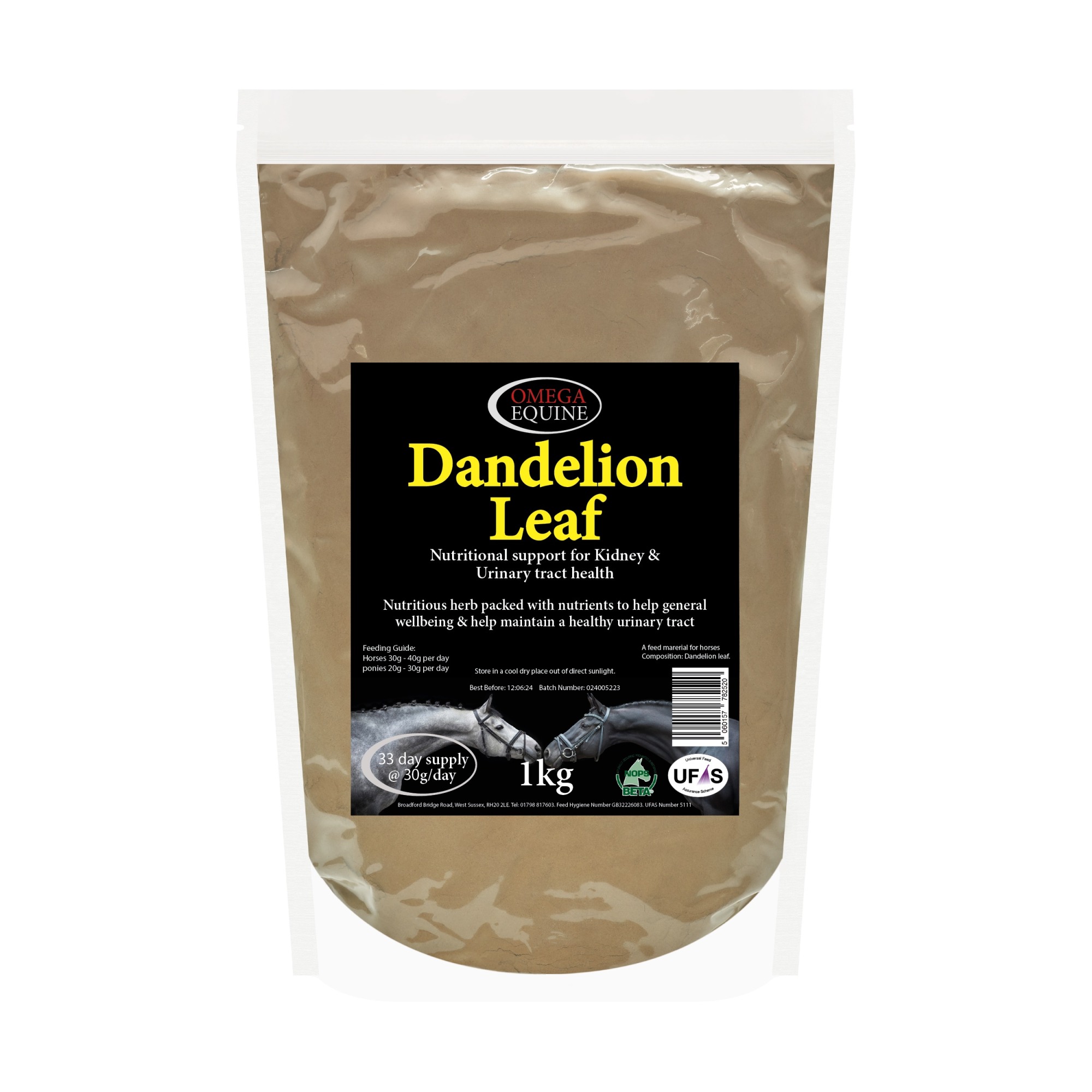 Omega Equine Dandelion Leaf - Bag Yellow 1Kg