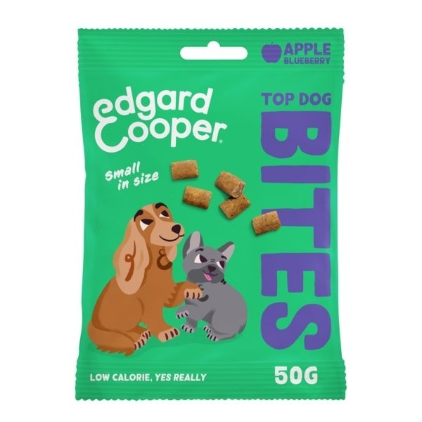 Edgard And Cooper Top Dog Apple And Blueberry Bites For Dogs - 50G Grain Small