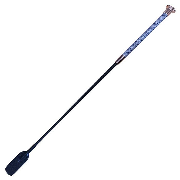 Woof Wear /Rose Reptile Riding Whip - Grey/Gold 60Cm