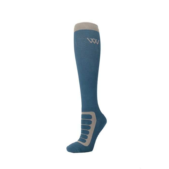 Woof Wear Adult Long Bamboo Tech Riding Sock Steel/Stone - Medium