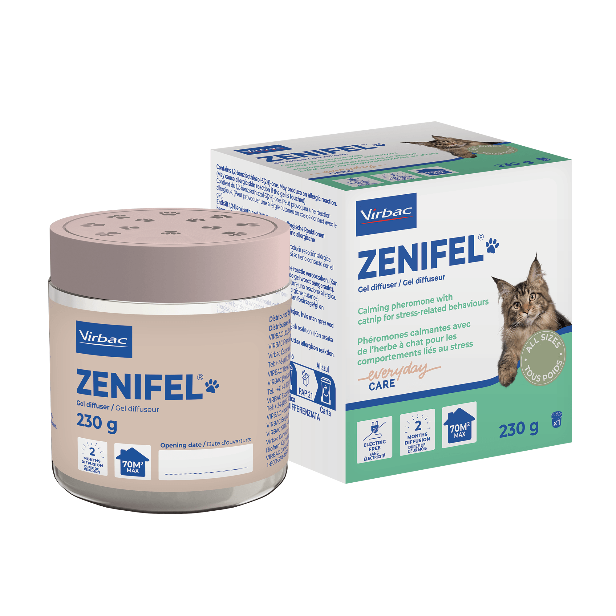 Virbac Zenifel Calming Gel Diffuser For Cats - Feline Diffuser Size 2