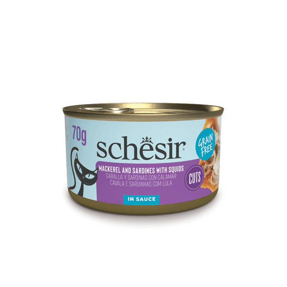 Schesir Grill Wholefood Mackerel And Sardines With Squid Wet Cat Food - Grain 70G