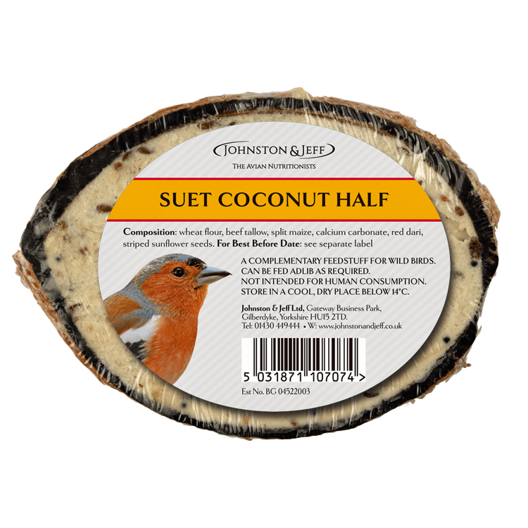 Johnston And Jeff Johnson And Jeff Suet Coconut Half Bird Food - 300G