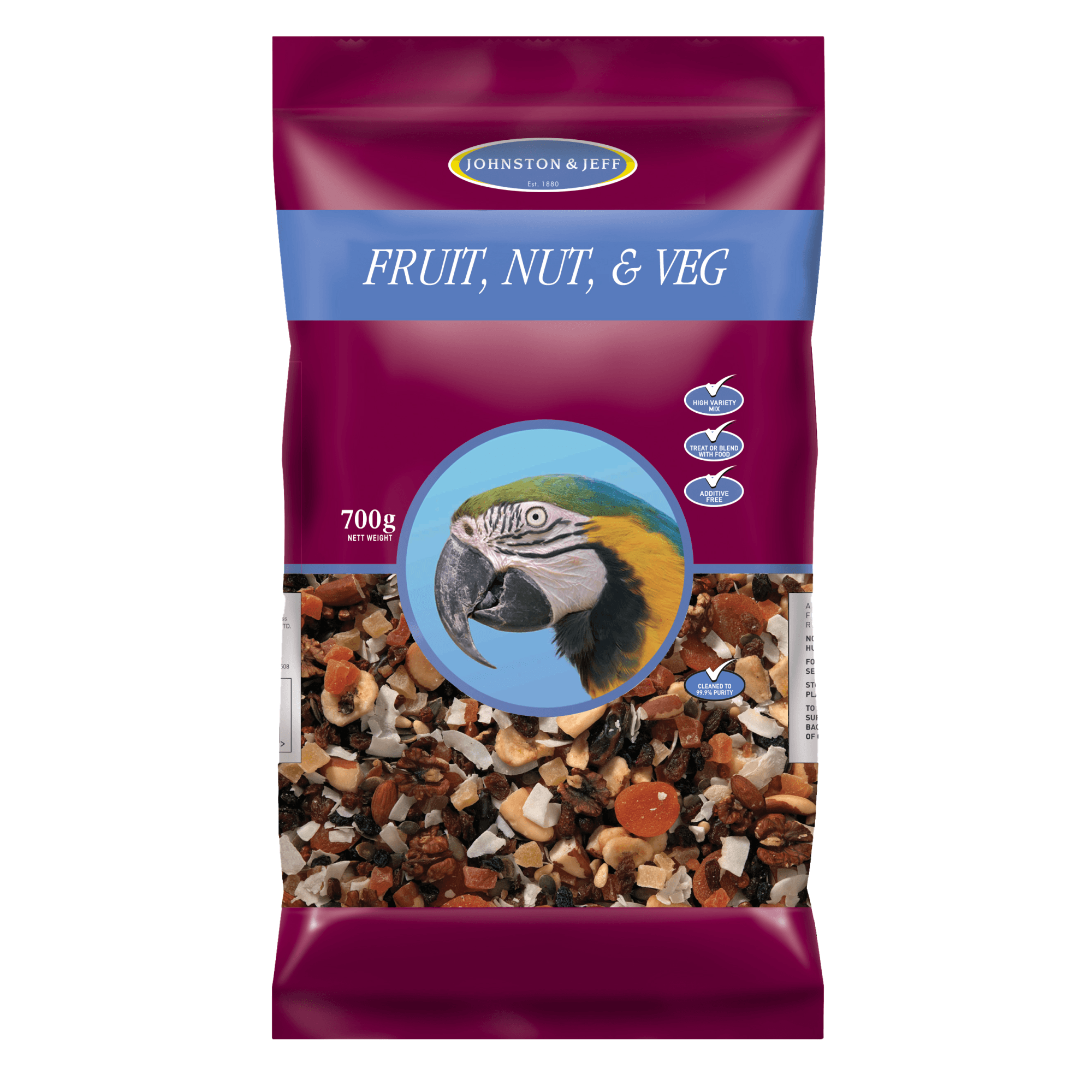 Johnston And Jeff Johnson And Jeff Fruit, Nut And Veg Mix Bird Food - 700G