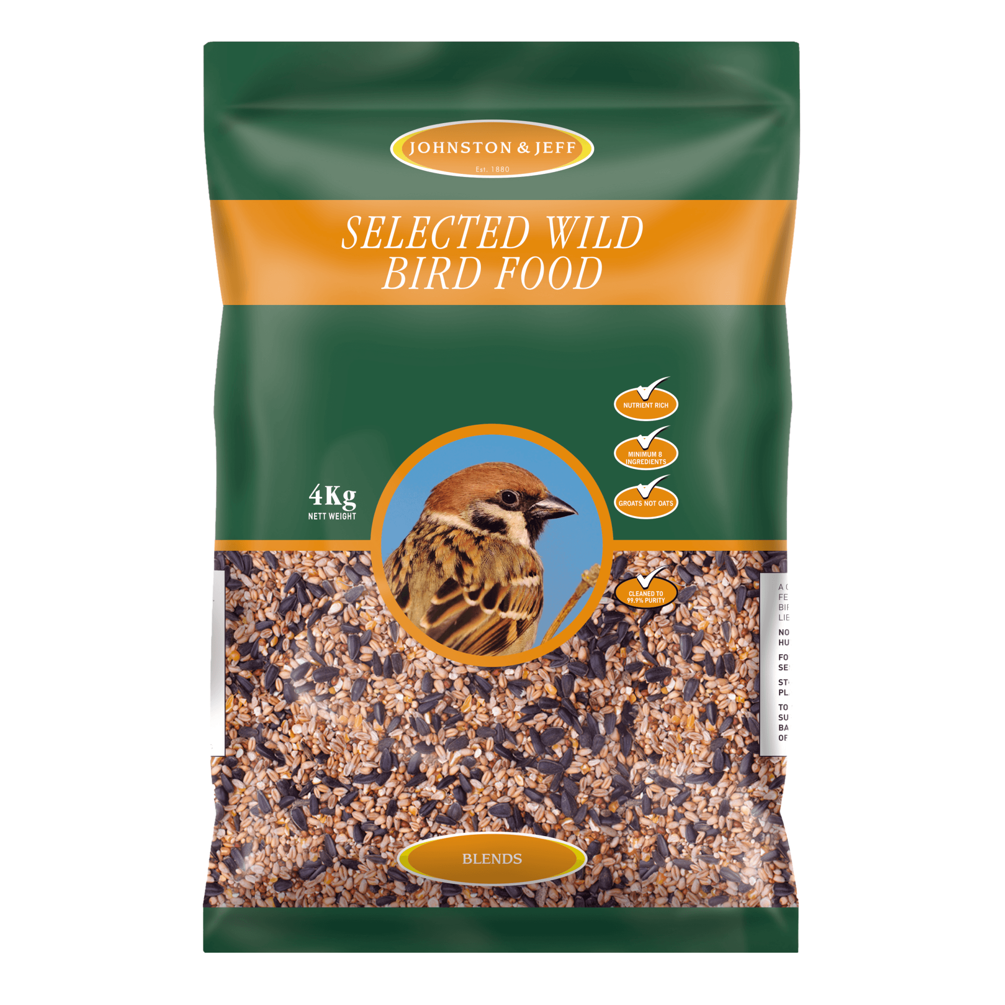 Johnston And Jeff Selected Wild Bird Food - Black 4Kg