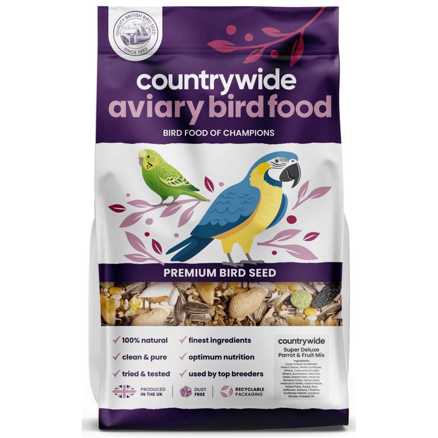 Countrywide Parrot Super Delux Plus Fruit Mix Bird Food - 12.5Kg