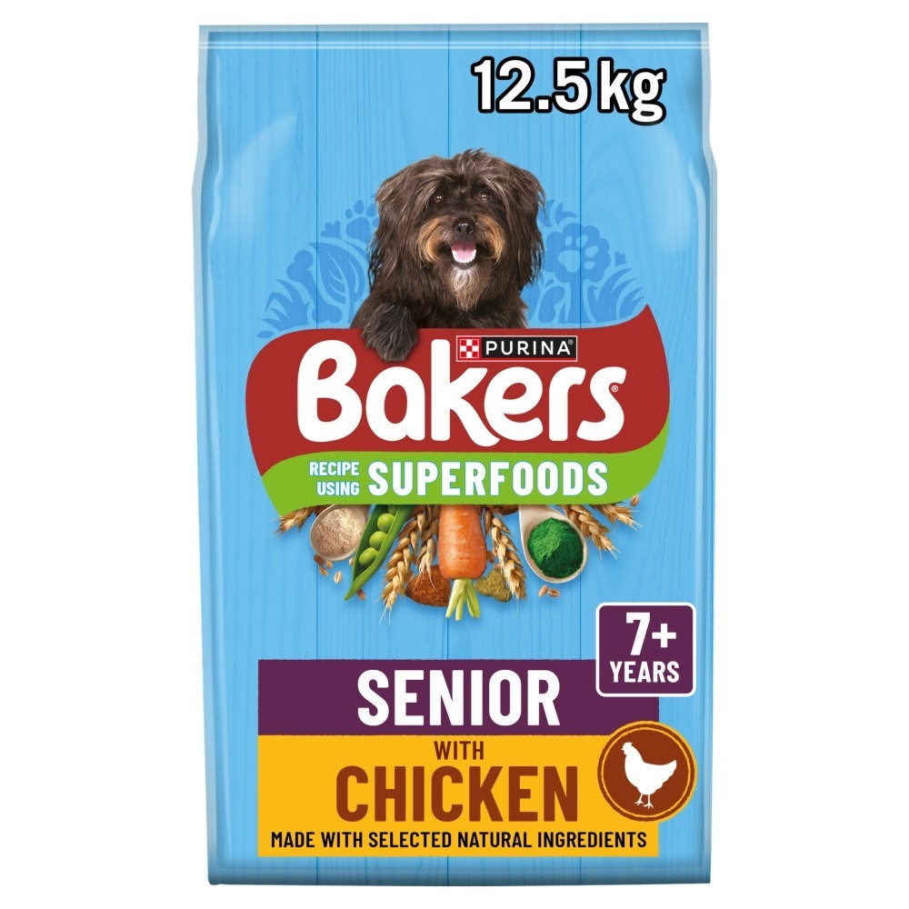 Bakers Superfoods Senior Chicken With Vegetables Dry Dog Food - 12.5Kg