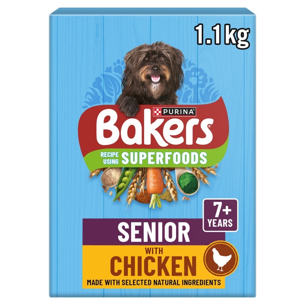 Bakers Superfoods Senior Chicken With Vegetables Dry Dog Food - 1.1 Kg 1.1Kg