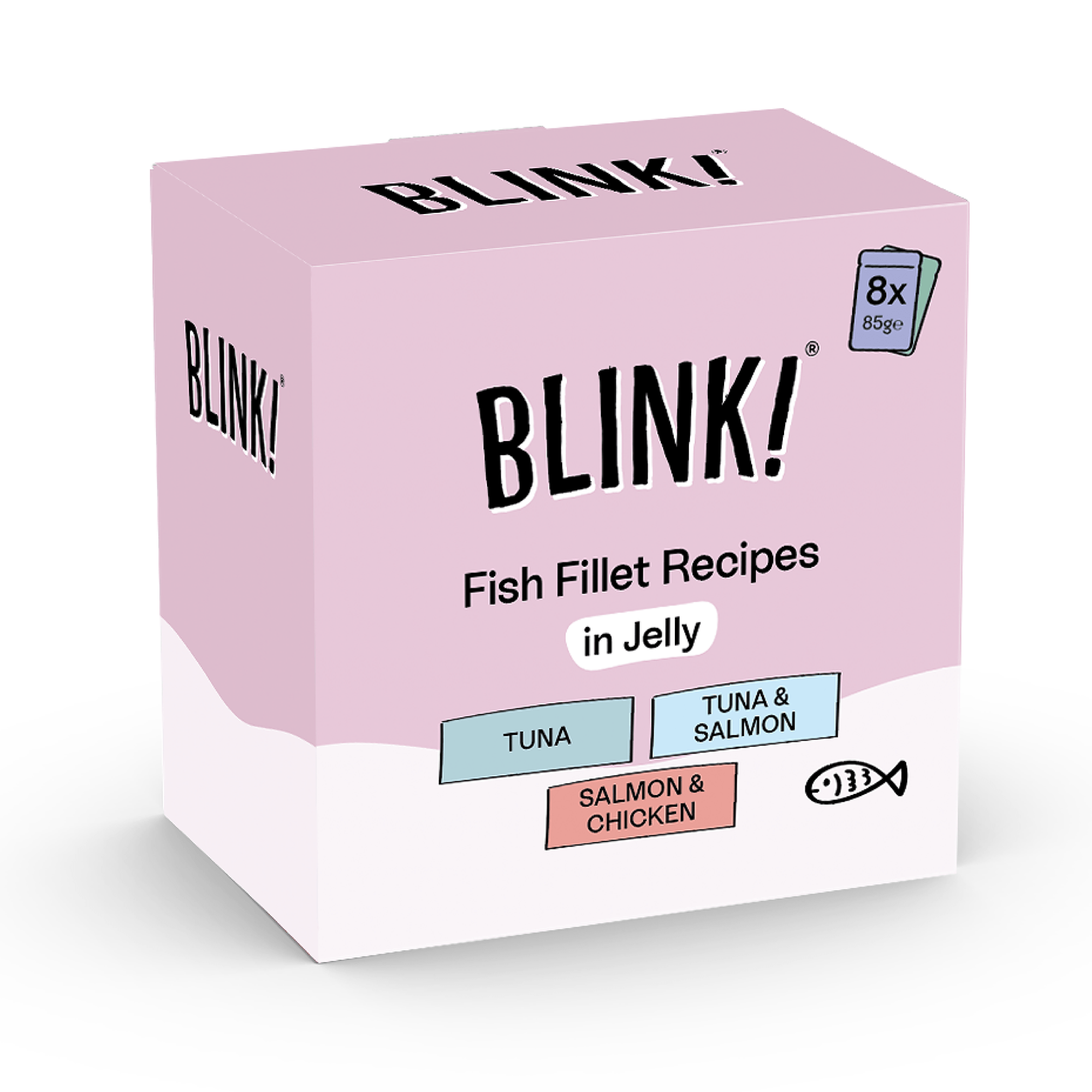 Blink Fish Selection In Jelly Cat Food Multipack - X 85G Salmon Size 8