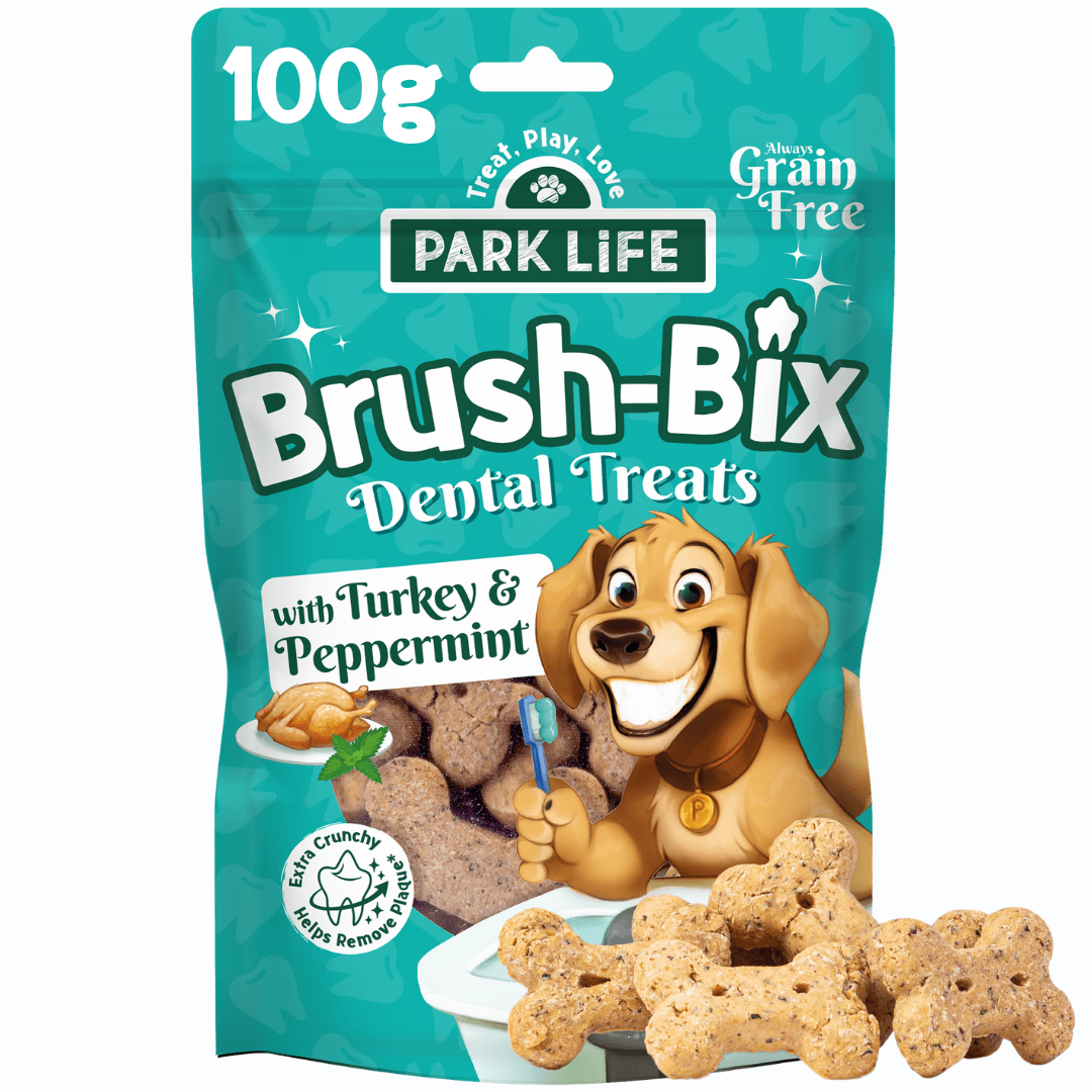 Park Life Brush-Bix Turkey And Peppermint Breath Treats For Dogs - Grain 100G