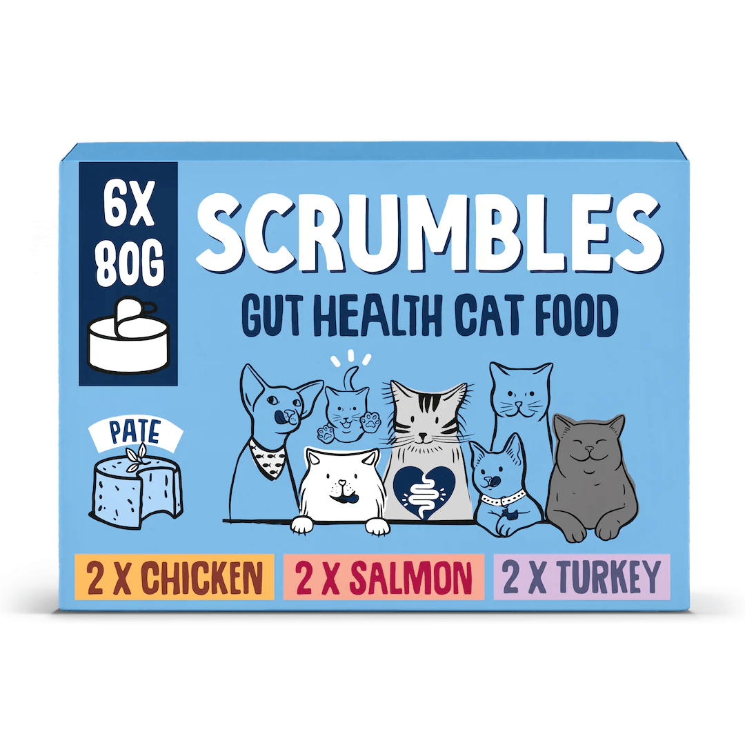 Scrumbles Classic Pate Selection Adult Wet Cat Food - X 80G Grain/Salmon Size 6