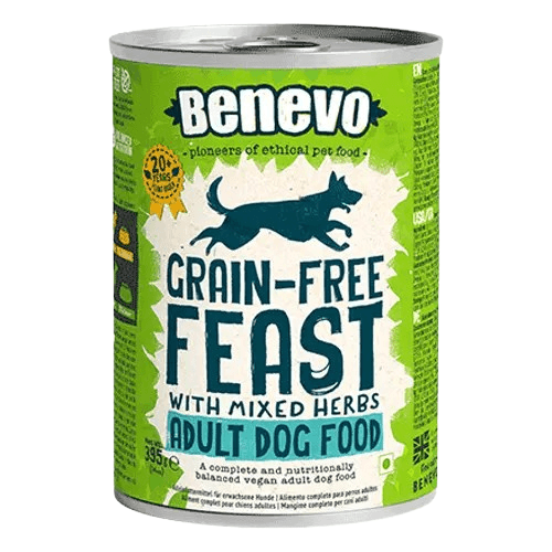 Benevo -Free Feast Vegan Adult Wet Dog Food - X 395G Grain Size 12