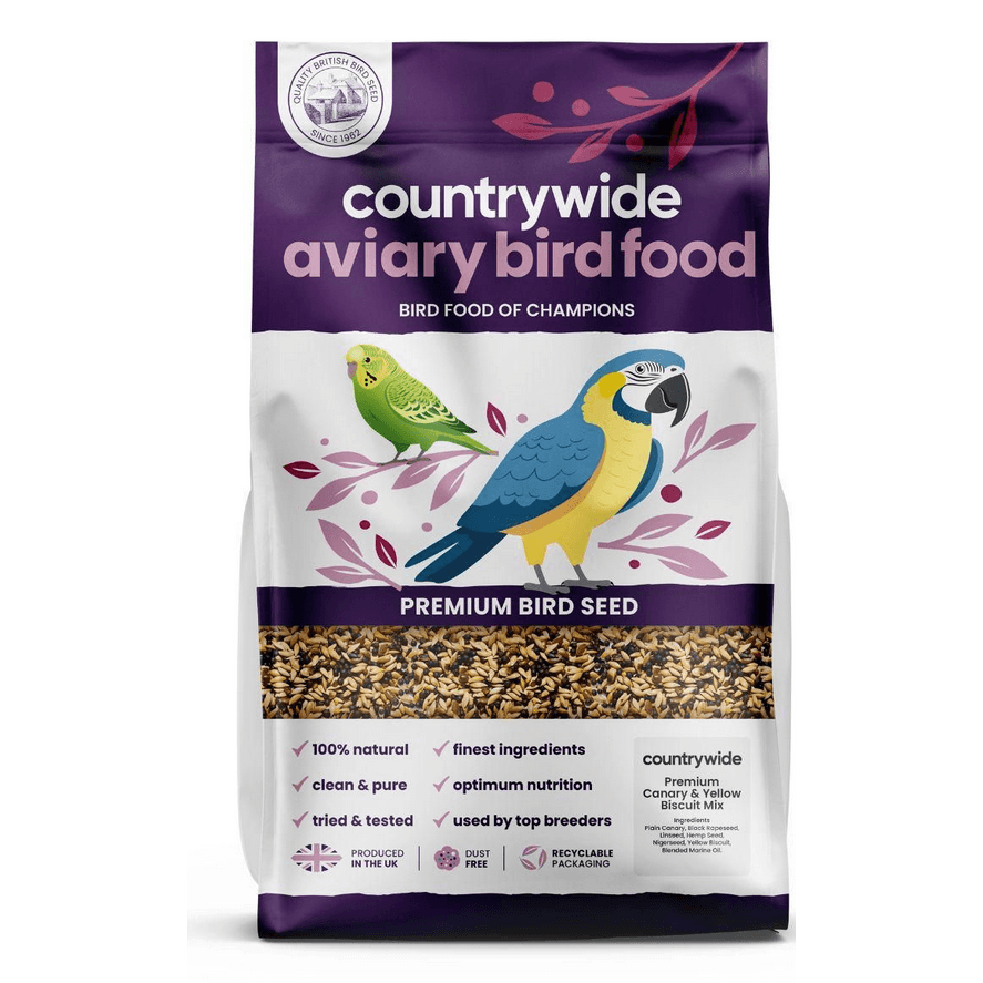 Countrywide Premium Canary With Biscuit Mix Bird Food - Yellow 20Kg