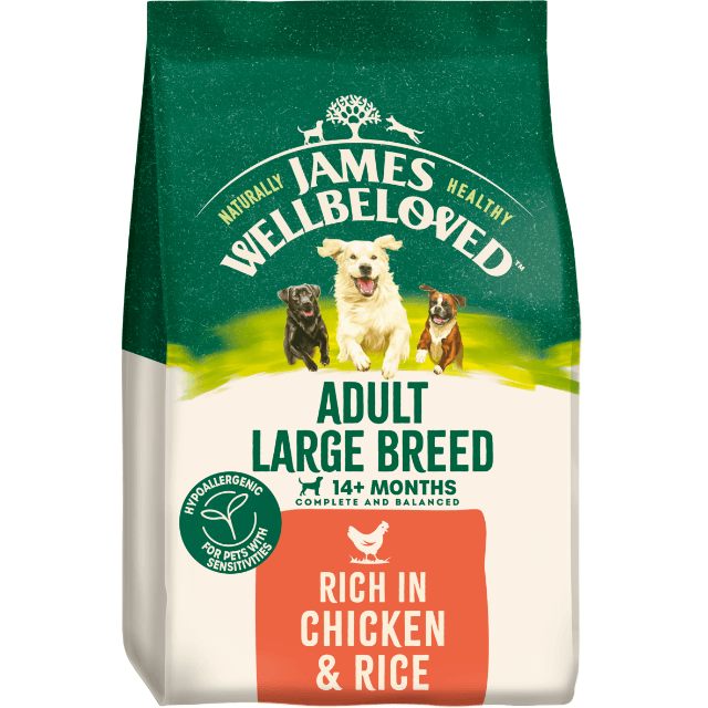 James Wellbeloved Rich In Chicken And Rice Adult Breed Dry Dog Food - 15Kg Large