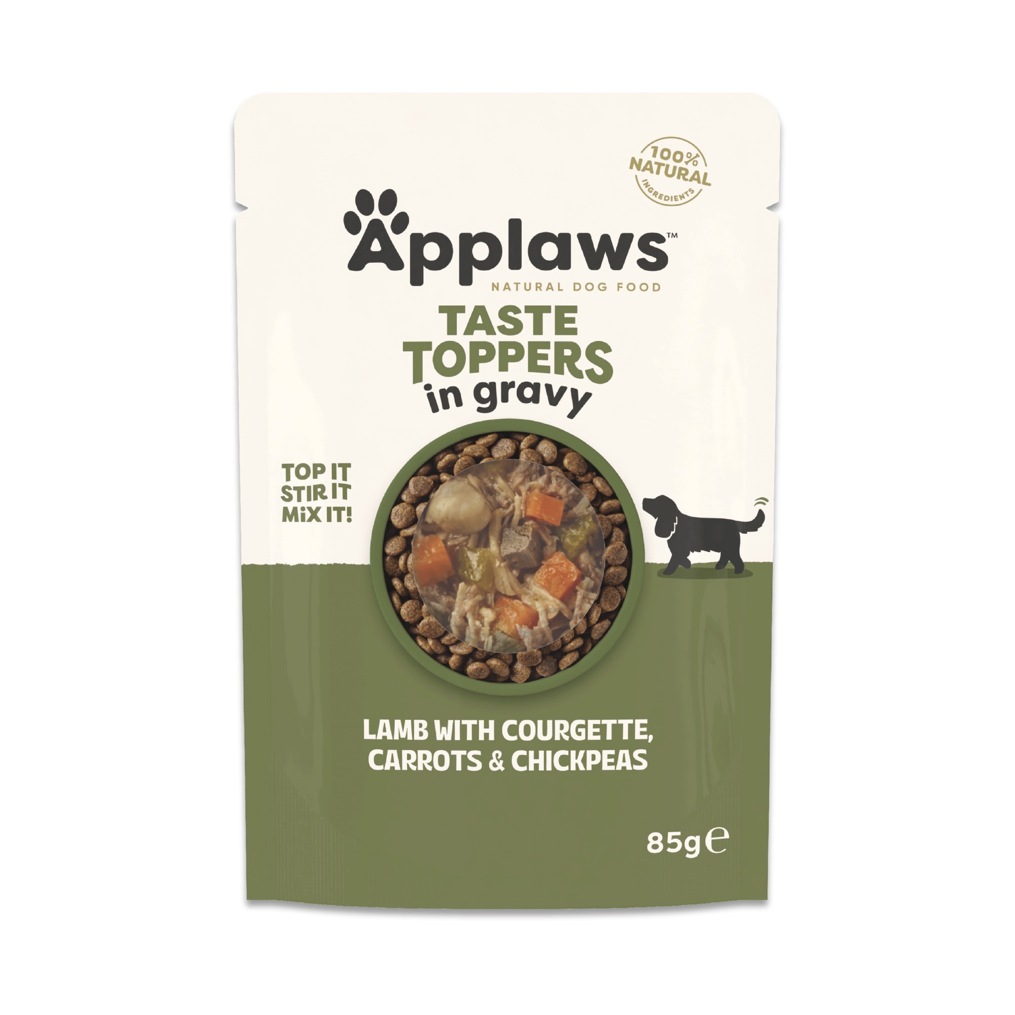 Applaws Taste Toppers Dog Food Pouch Lamb, Carrot And Chickpeas In Gravy - X 85G Grain Size 12