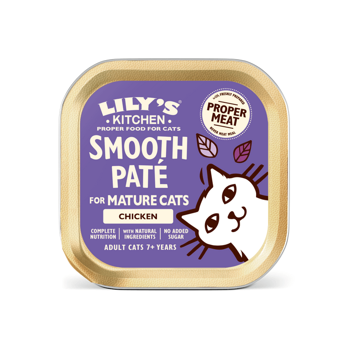 Lily's Kitchen Smooth Chicken Paté For Mature Wet Cat Food - X 85G Grain Size 19