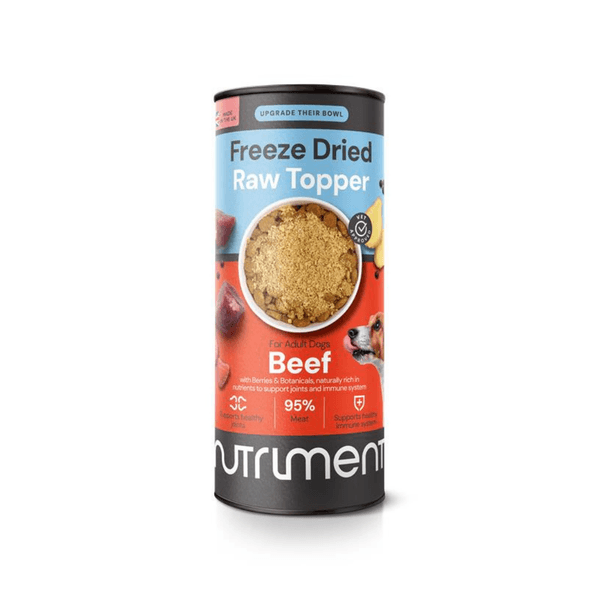 Nutriment Freeze Dried Beef Raw Topper Adult Dry Dog Food - Black 50G