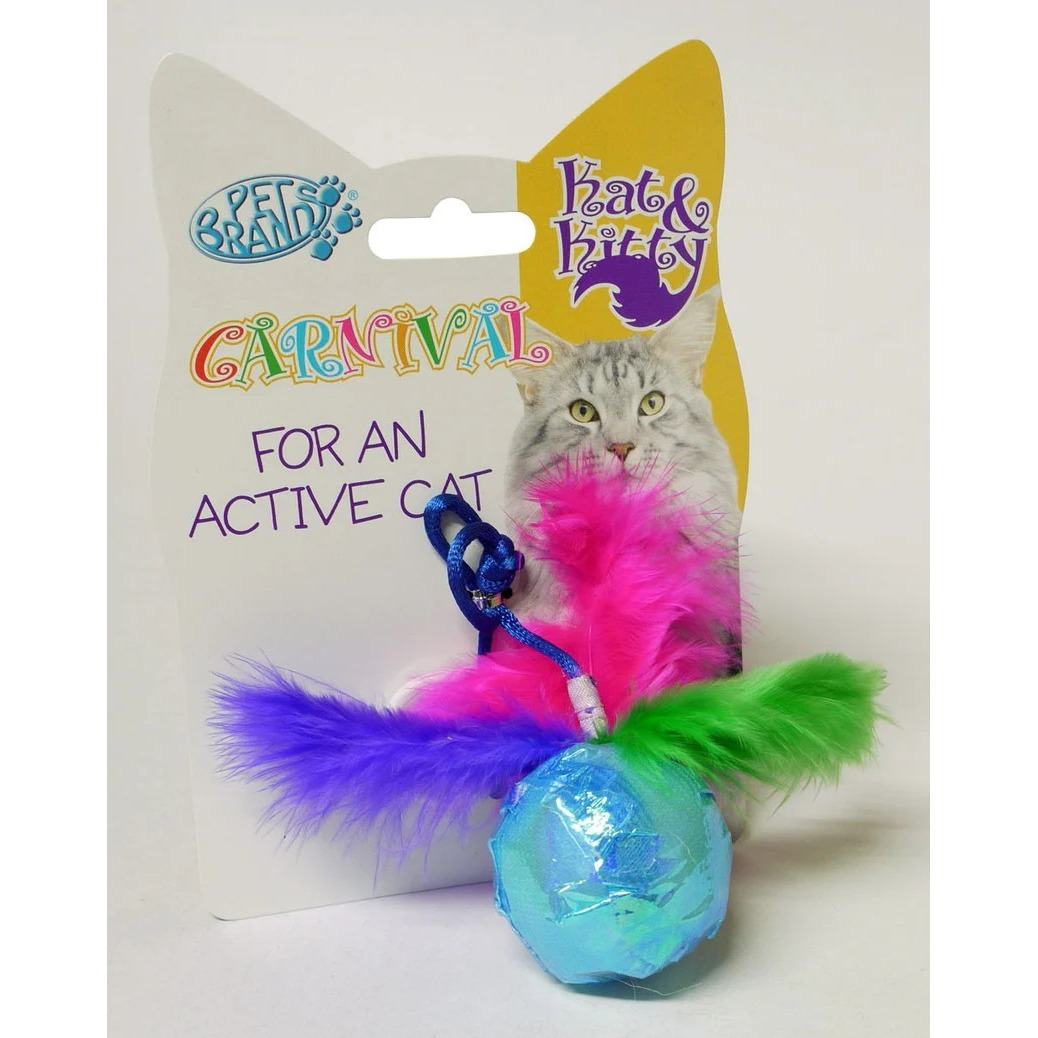 Ball Toy With Feathers