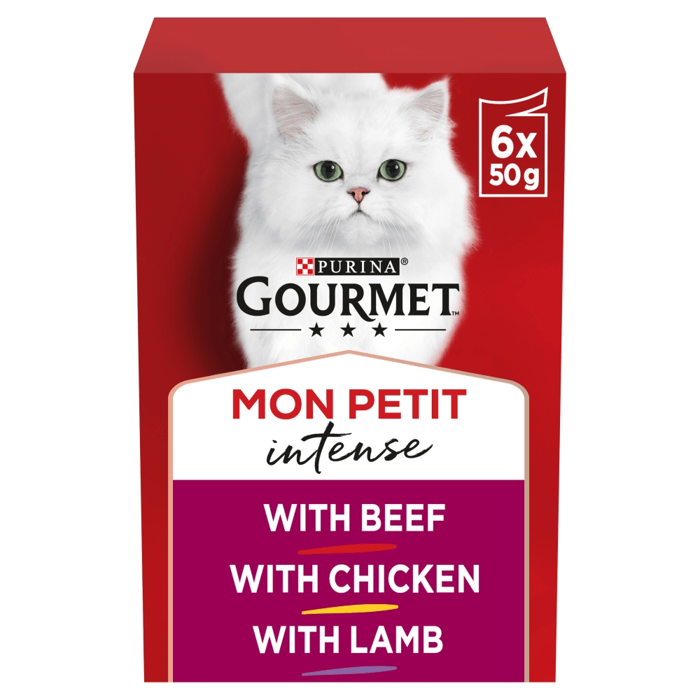 Gourmet Mon Petit Intense Fine Cuts Cat Food - Meat Multipack - X 50G Size 48