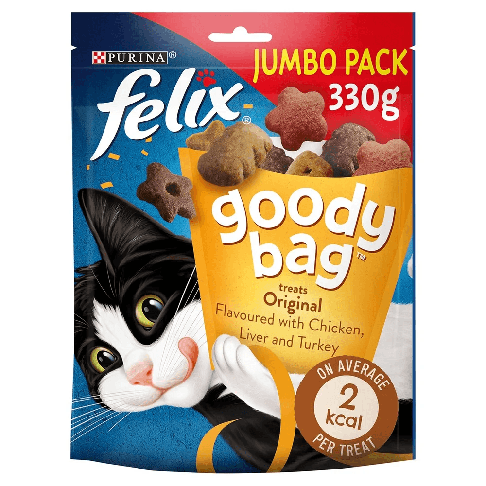 Felix Goody Bag Original Chicken, Liver And Turkey Cat Treats - 330G