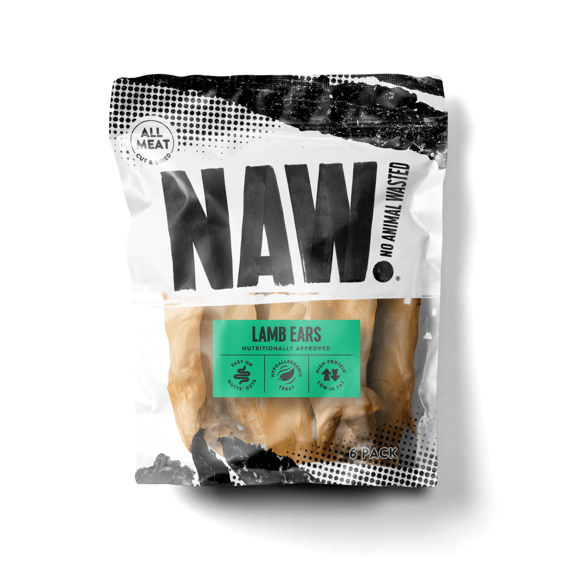 Naw Lamb Ears Dog Treats - Pack Of Grain Size 6